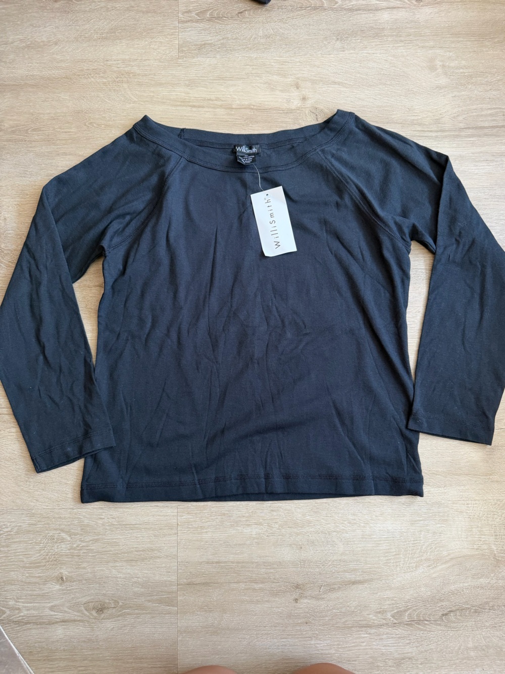 Willi Smith Womenโs XL Pima Cotton Long Sleeve Basic NWT